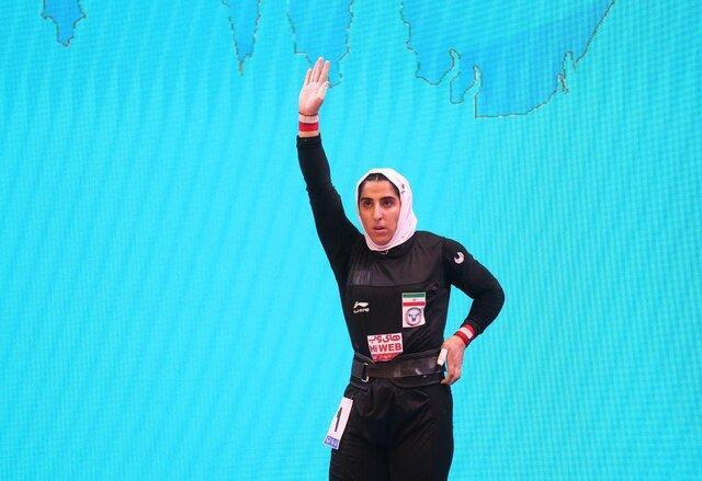 شانزدهمی الهام حسینی در وزنه برداری قهرمانی دنیا، شکستن رکوردهای ملی